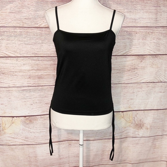 NWT Forever21 Black Cinch Side Tank Top Size XL - Picture 1 of 10